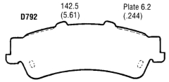 Bremsklötze Hinten - Brakepads Rear  GM PU 99-04 + Caddy Stretch